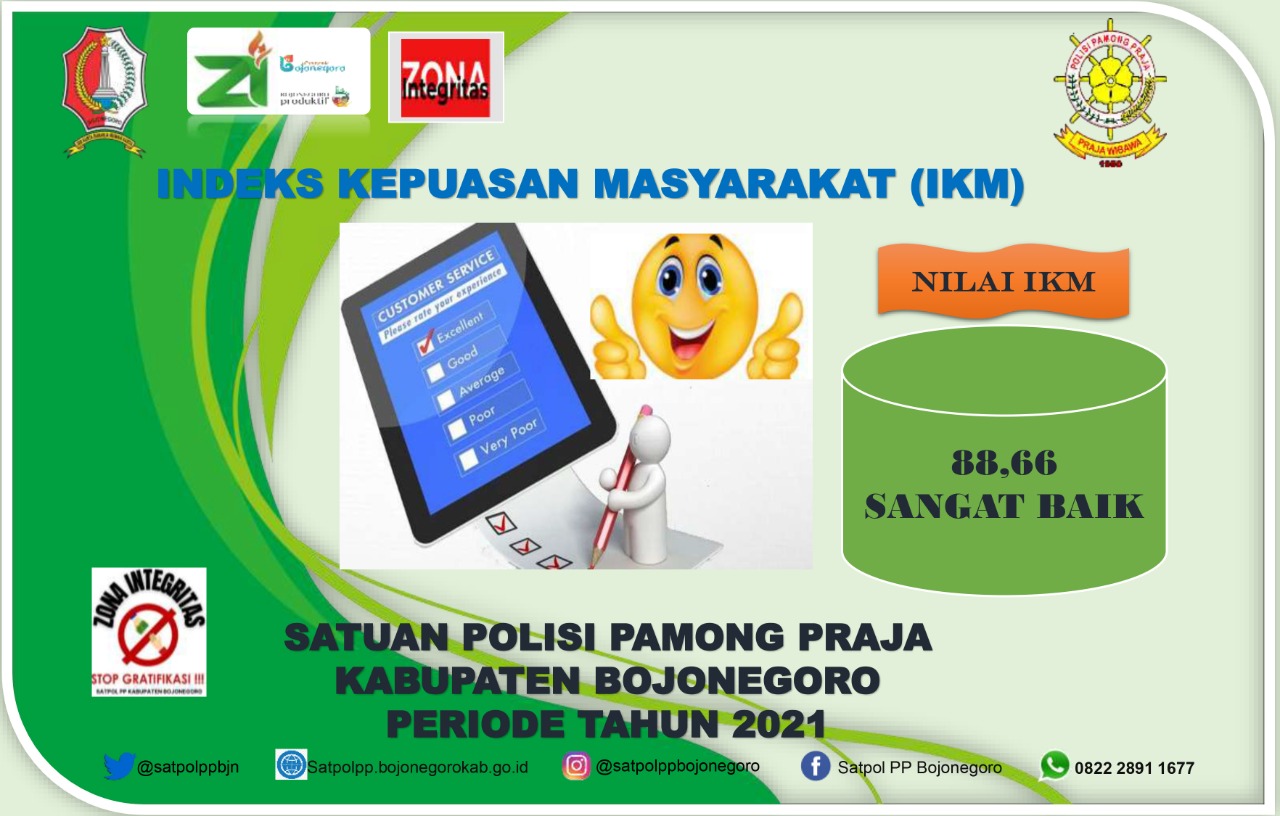 Indek Kepuasan Masyarakat (IKM) Satpol PP Bojonegoro