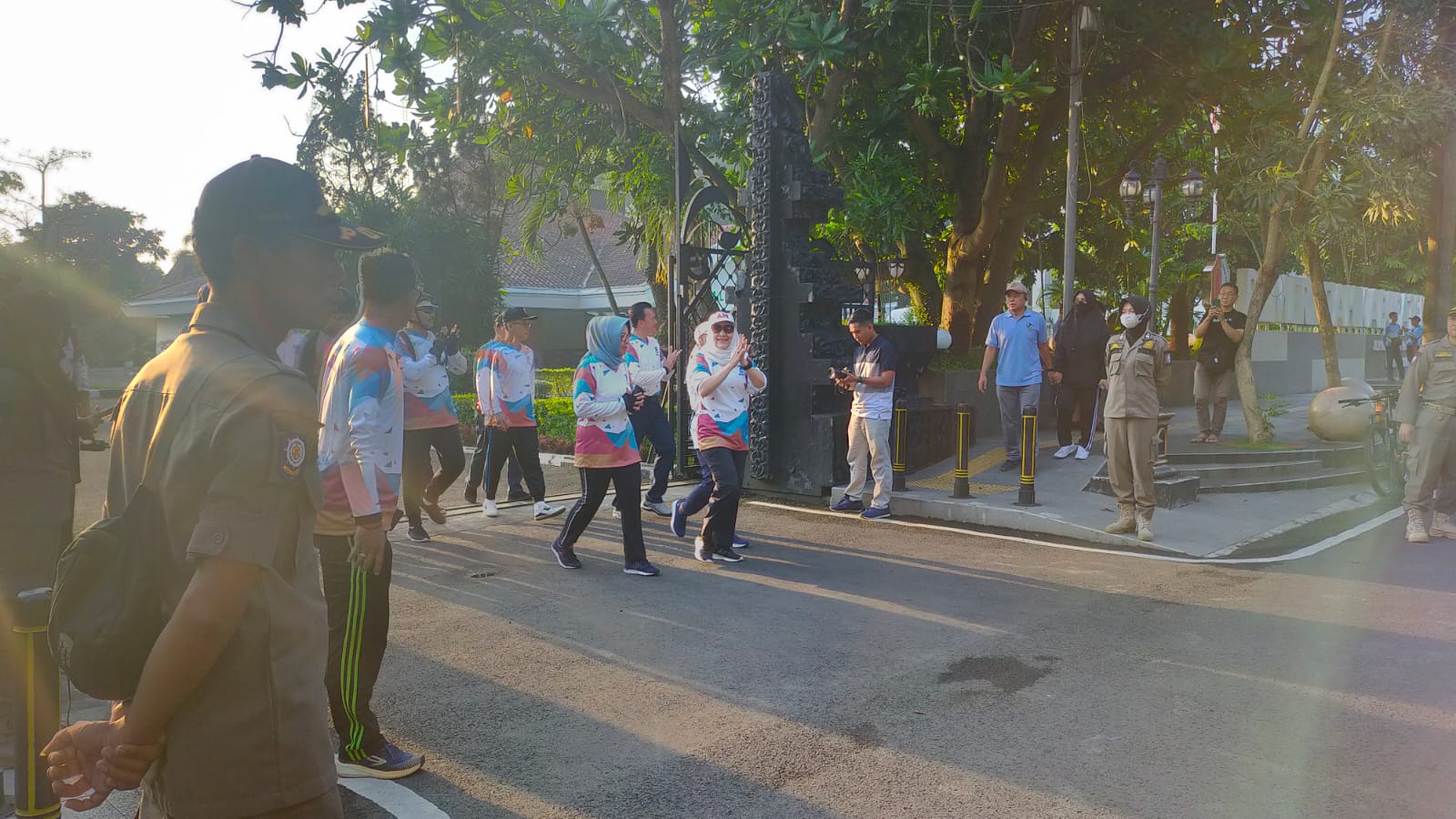 Pengamanan dalam rangka gowes Hari Ulang Tahun Perumda Tirta Buana