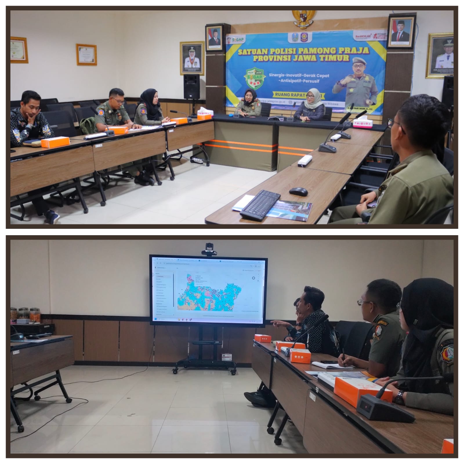 Sinergitas dan Integrasi Data Satpol PP Kab. Bojonegoro dengan Satpol PP Prov.  Jawa Timur