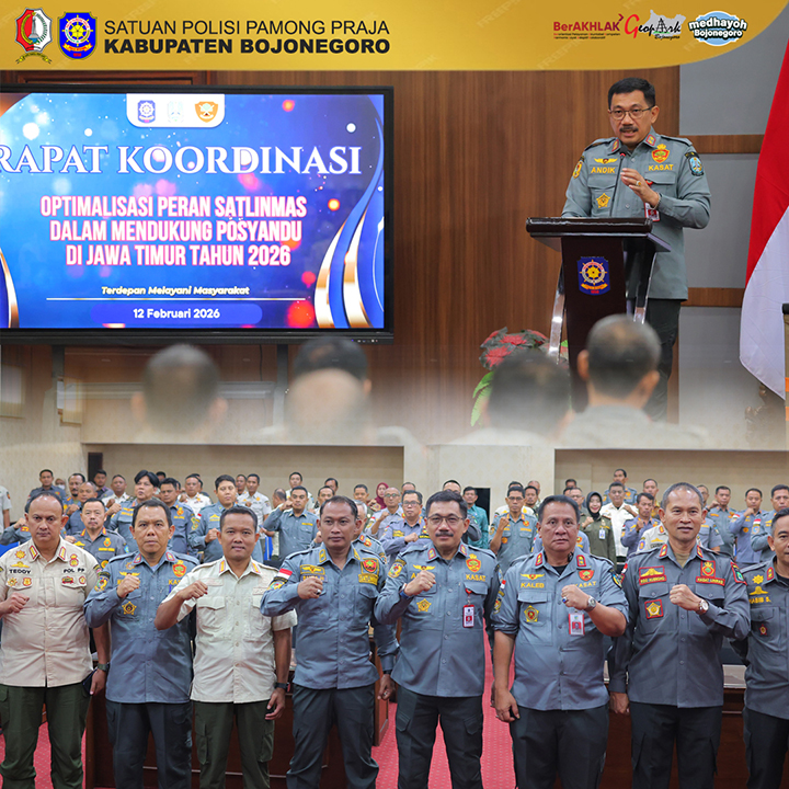 Rakor Optimalisasi Peran Satlinmas dalam Mendukung Posyandu Tahun 2026