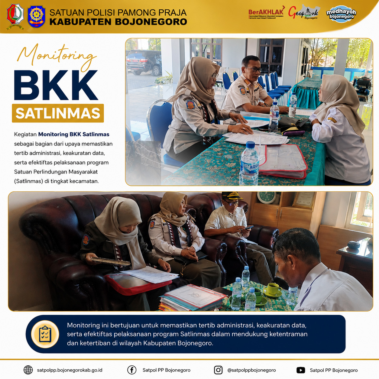 Monitoring BKK Satlinmas Tahun 2026