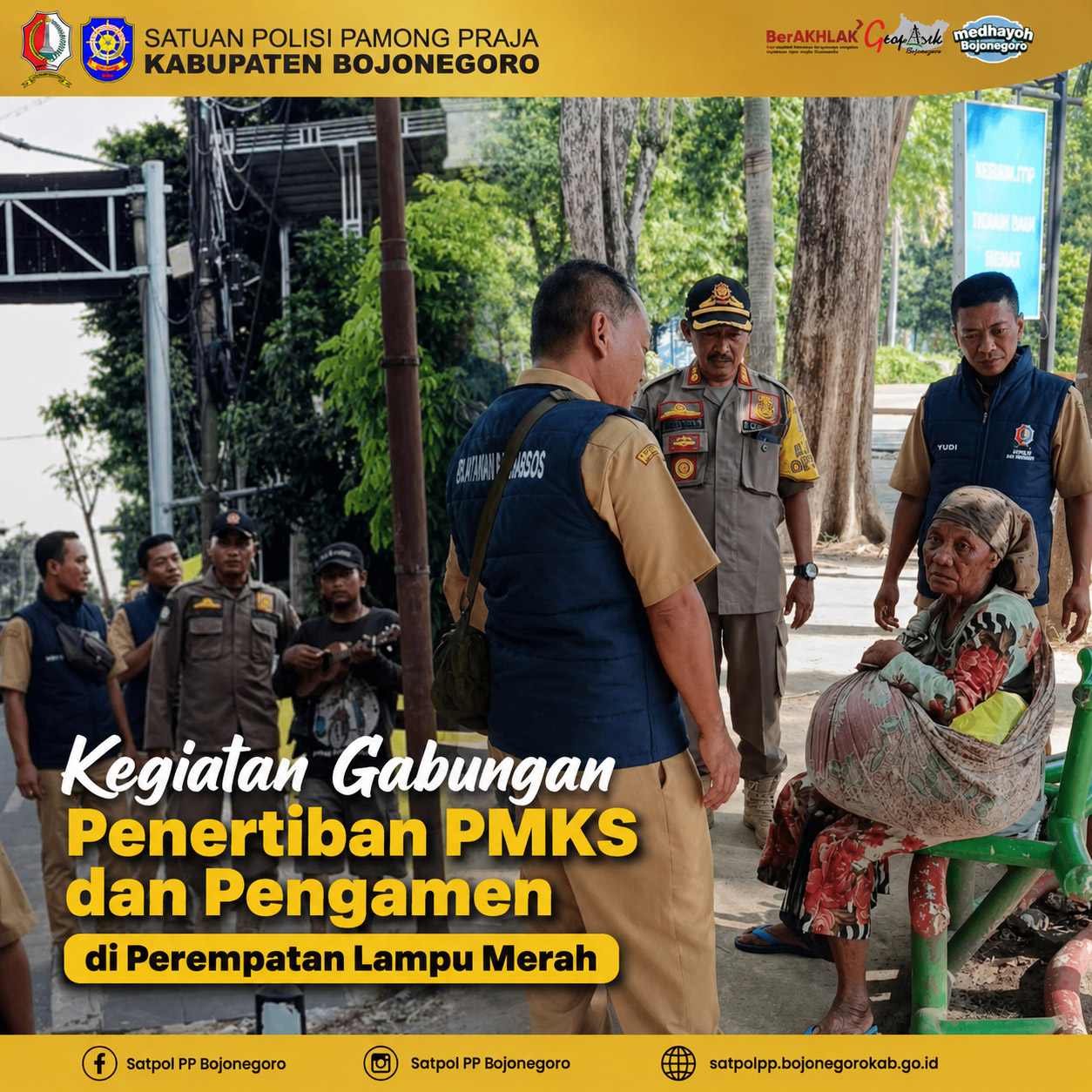 Satpol PP dan Dinas Sosial Tertibkan PMKS