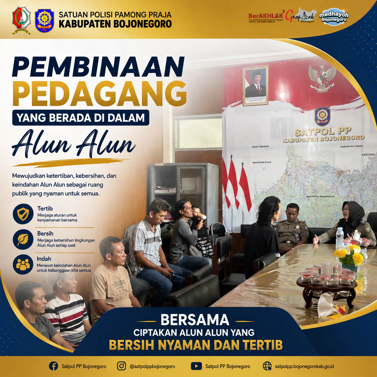 Pembinaan dan edukasi pedagang Alun Alun Bojonegoro