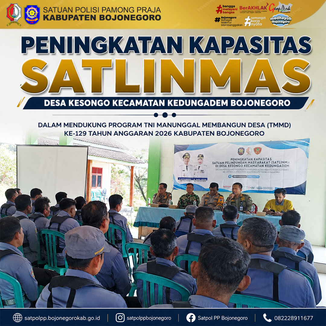 Tingkatkan Kapasitas Satlinmas Desa Kesongo