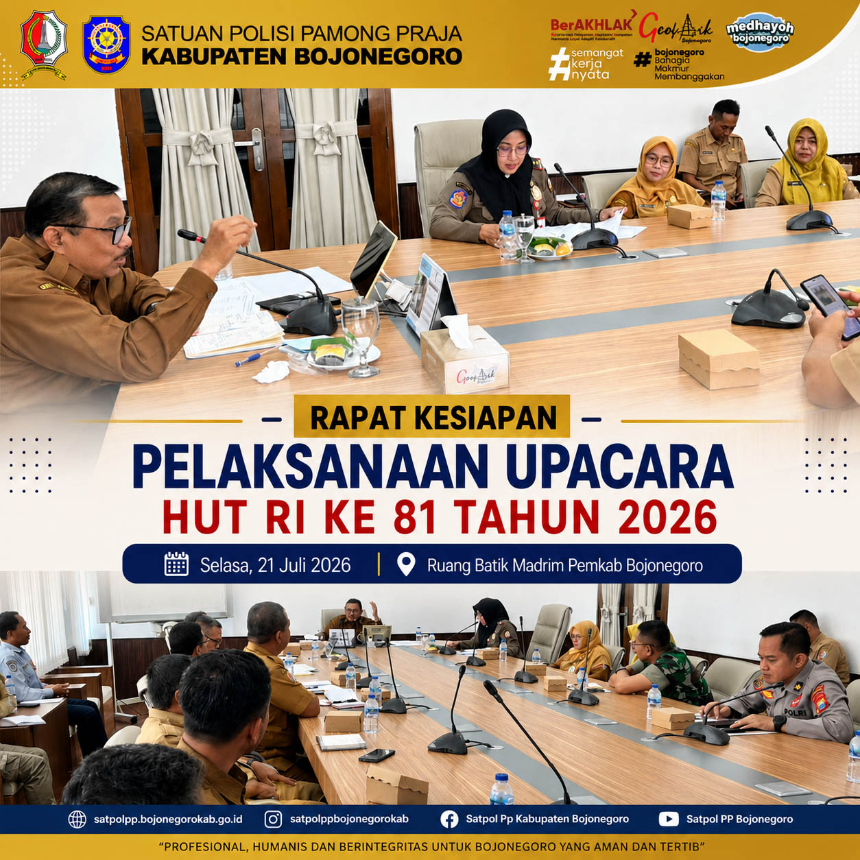 Bangun Kesiapan Pelaksanaan Upacara HUT Ke-81 Tahun 2026