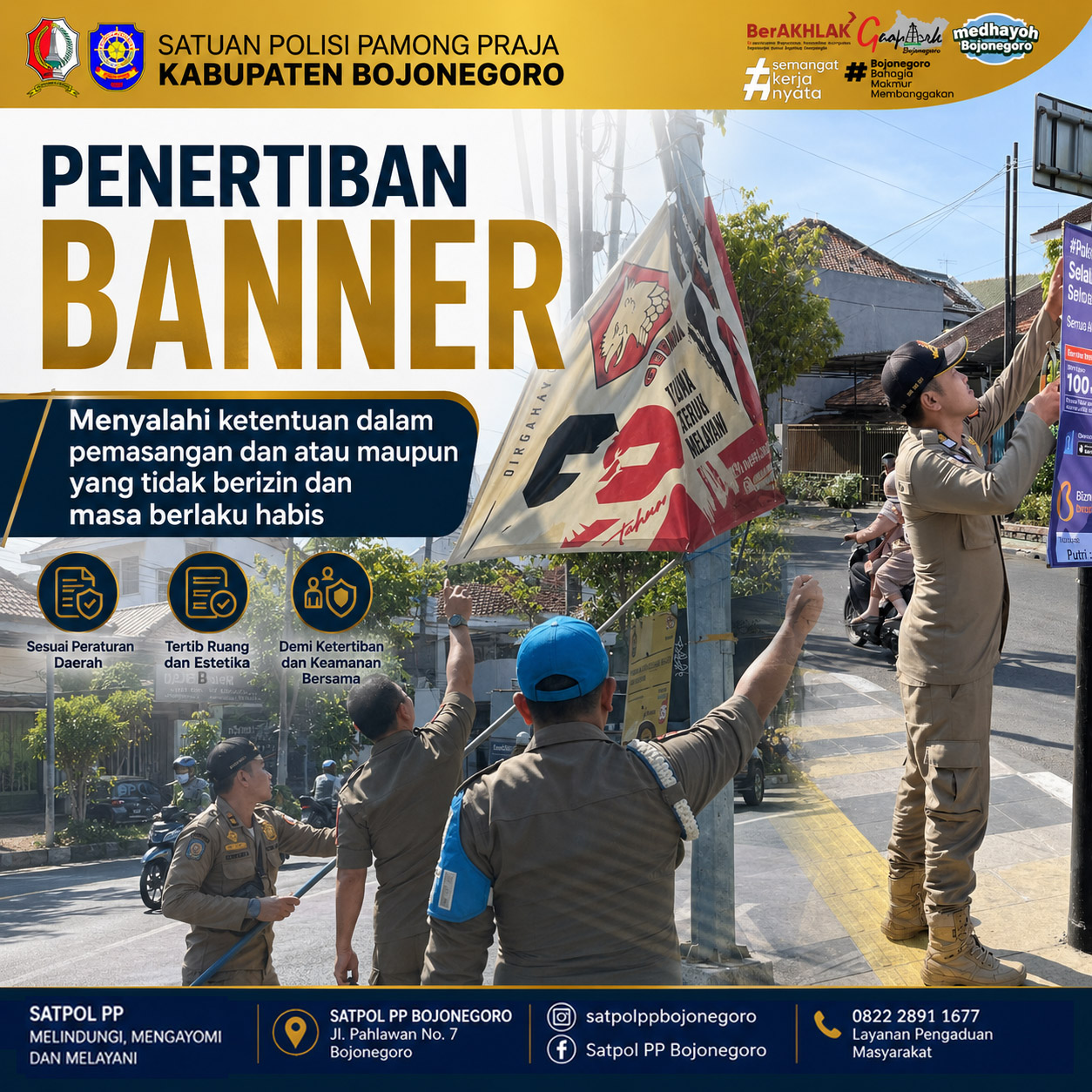 Tertibkan banner wujudkan ruang publik yang tertata