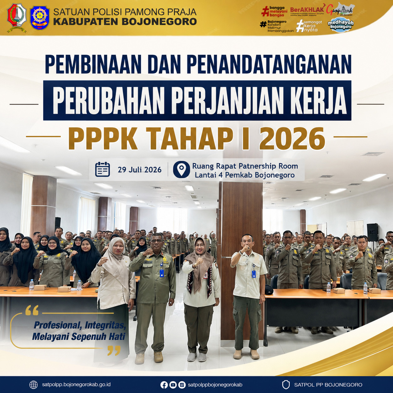 Kasatpol PP Pimpin Pembinaan PPPK Tahap I Tahun 2026