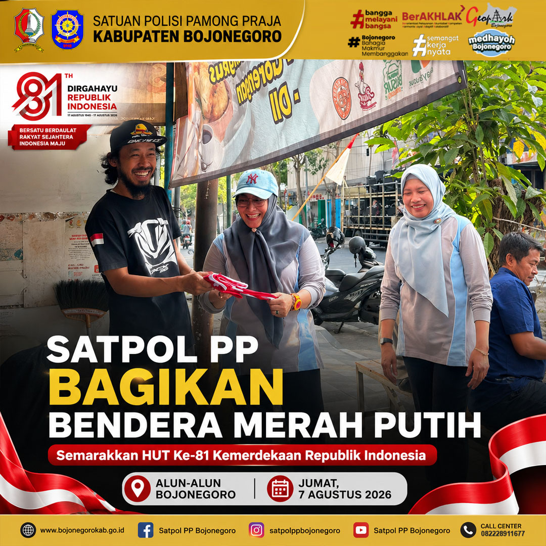 Bagikan Bendera Merah Putih, Semarakkan HUT Ke-81 Kemerdekaan Republik Indonesia