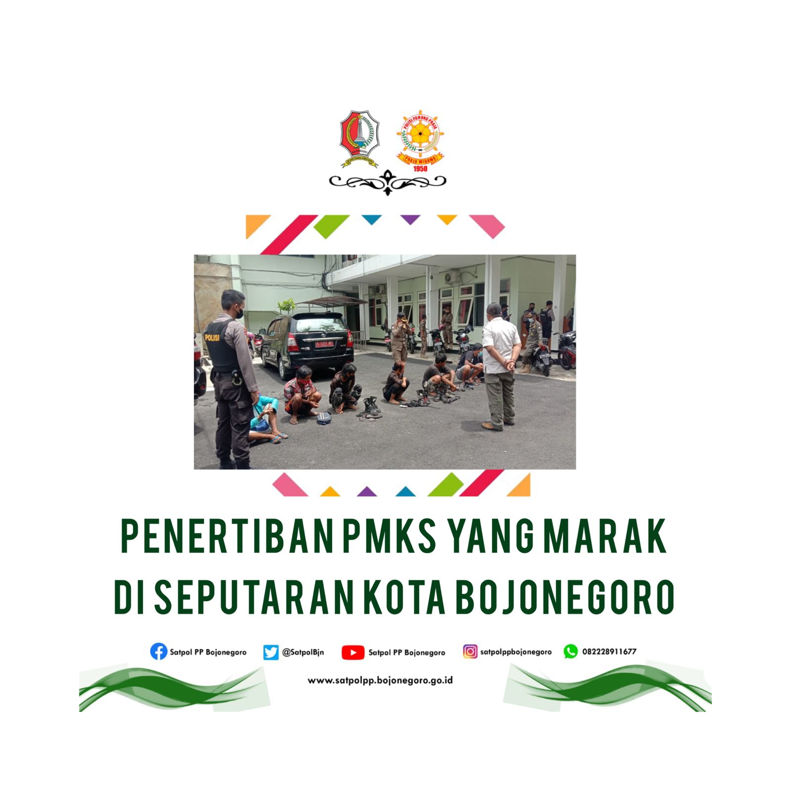 Satpol PP Bojonegoro bersama dengan Polres Bojonegoro amankan PMKS di Trafficlight